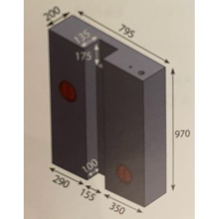 Serbatoio Acqua per Ducato X250 Sagomato 142 Litri Nero