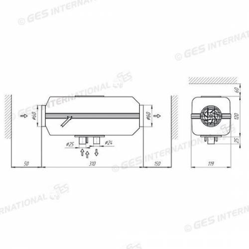 Riscaldatore a Gasolio per Camper AUTOTERM Flow 5D [RIS9505] - 909